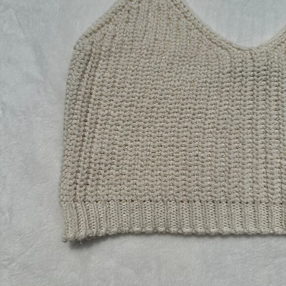 Cordera Cropped Ecotec Cotton Sweater Tank Top White One Size NWT - Picture 9 of 14